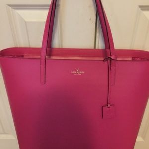 Kate Spade Abbey Street Karla Fuchsia Leather Zip